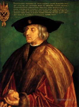  Albert Pintura al %C3%B3leo - Retrato del emperador Maximiliano I del Renacimiento del Norte Alberto Durero